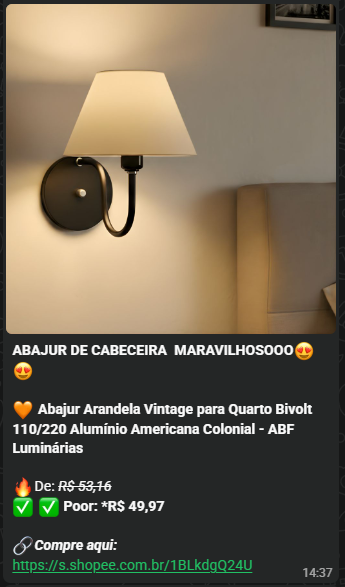 Exemplo de oferta gerada